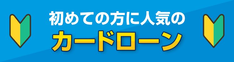 初めての方に人気のカードローン
