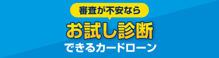 審査が不安ならお試し診断できるカードローン